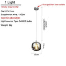GobekUsa Crystal LED Chandelier for Living Room Staircase Kitchen Island Light