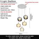 GobekUsa Crystal LED Chandelier for Living Room Staircase Kitchen Island Light