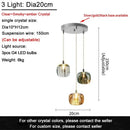 GobekUsa Crystal LED Chandelier for Living Room Staircase Kitchen Island Light