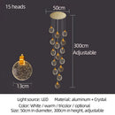 GobekUsa Crystal LED Chandelier for Modern Living Room Decor