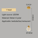 GobekUsa Crystal LED Chandelier for Modern Living Room Decor