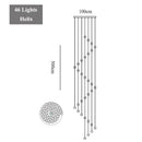GobekUsa Crystal LED Chandelier: Modern Luxury Pendant Lights for Staircase, Bedroom, and Living Room