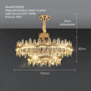 GobekUsa Crystal LED Chandelier: Luxury Living Room Pendant Light with Modern Design