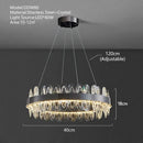 GobekUsa Crystal LED Chandelier: Modern Luxury Interior Pendant Light for Living Room