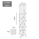 GobekUsa Crystal LED Chandelier: Modern Luxury Pendant Lights for Staircase, Bedroom, and Living Room