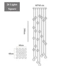 GobekUsa Crystal LED Chandelier: Modern Luxury Pendant Lights for Staircase, Bedroom, and Living Room