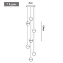 GobekUsa Crystal LED Chandelier: Modern Luxury Pendant Lights for Staircase, Bedroom, and Living Room