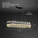 GobekUsa Crystal LED Chandelier: Modern Luxury Interior Pendant Light for Living Room