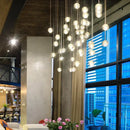 GobekUsa Crystal LED Chandelier: Modern Luxury Pendant Lights for Staircase, Bedroom, and Living Room