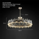 GobekUsa Crystal LED Chandelier: Modern Luxury Interior Pendant Light for Living Room
