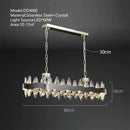 GobekUsa Crystal LED Chandelier: Modern Luxury Interior Pendant Light for Living Room