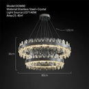 GobekUsa Crystal LED Chandelier: Modern Luxury Interior Pendant Light for Living Room