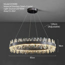 GobekUsa Crystal LED Chandelier: Luxury Living Room Pendant Light with Modern Design