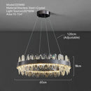 GobekUsa Crystal LED Chandelier: Luxury Living Room Pendant Light with Modern Design