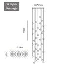 GobekUsa Crystal LED Chandelier: Modern Luxury Pendant Lights for Staircase, Bedroom, and Living Room