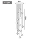 GobekUsa Crystal LED Chandelier: Modern Luxury Pendant Lights for Staircase, Bedroom, and Living Room