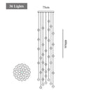 GobekUsa Crystal LED Chandelier: Modern Luxury Pendant Lights for Staircase, Bedroom, and Living Room