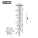 GobekUsa Crystal LED Chandelier: Modern Luxury Pendant Lights for Staircase, Bedroom, and Living Room