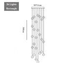 GobekUsa Crystal LED Chandelier: Modern Luxury Pendant Lights for Staircase, Bedroom, and Living Room