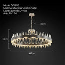 GobekUsa Crystal LED Chandelier: Modern Luxury Interior Pendant Light for Living Room