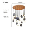 GobekUsa Deco Wood & Marble LED Chandelier for Dinning Room