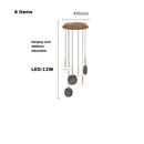 GobekUsa Deco Wood & Marble LED Chandelier for Dinning Room