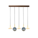 GobekUsa Deco Wood & Marble LED Chandelier for Dinning Room