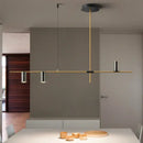 GobekUsa Designer Black Long Chandelier Lights for Modern Minimalist Dining Room