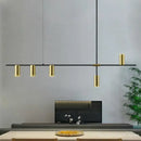 GobekUsa Designer Black Long Chandelier Lights for Modern Minimalist Dining Room