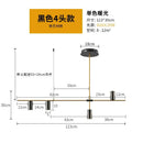 GobekUsa Designer Black Long Chandelier Lights for Modern Minimalist Dining Room