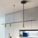 GobekUsa Designer Black Long Chandelier Lights for Modern Minimalist Dining Room
