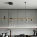 GobekUsa Designer Black Long Chandelier Lights for Modern Minimalist Dining Room