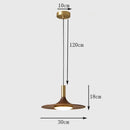 GobekUsa Flying Saucer Solid Wood Chandelier for Restaurant, Bedroom, Cafe - Nordic Copper