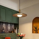GobekUsa Flying Saucer Solid Wood Chandelier for Restaurant, Bedroom, Cafe - Nordic Copper