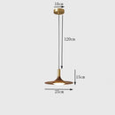 GobekUsa Flying Saucer Solid Wood Chandelier for Restaurant, Bedroom, Cafe - Nordic Copper