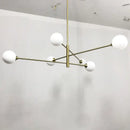 GobekUsa Glass Brass Chandelier: Nordic Modern Pendant Lights for Home, Living Room, Bedroom, Restaurant, Cafe