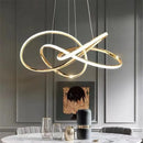 GobekUsa Gold Ring Chandeliers for Modern Dining Room Luxury Bedroom Lighting