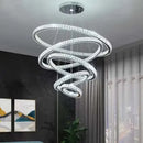 GobekUsa Gold Rings LED Chandelier: Modern Long Villa Staircase Pendant Lighting Fixtures