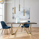 GobekUsa Golden LED Chandelier for Modern Minimalist Living Room, Bedroom, Dining Room