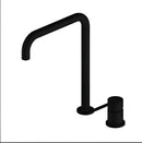 GobekUsa Gun Grey Bathroom Faucet with Super Long Pipe, 360° Rotating, Two Holes