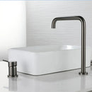 GobekUsa Gun Grey Bathroom Faucet with Super Long Pipe, 360° Rotating, Two Holes