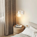 Modern decorbites iron white cage wall lamp bedroom wood sconce by Decorbites