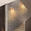 Modern decorbites iron white cage wall lamp bedroom wood sconce by Decorbites