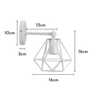 Modern decorbites iron white cage wall lamp bedroom wood sconce by Decorbites