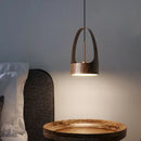 GobekUsa LED Wood Grain Chandelier for Dining, Living, and Bedroom Ambiance