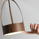 GobekUsa LED Wood Grain Chandelier for Dining, Living, and Bedroom Ambiance