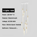 GobekUsa Luxe Gold Tube Chandelier for Dining & Bedroom Lighting