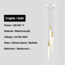 GobekUsa Luxe Gold Tube Chandelier for Dining & Bedroom Lighting