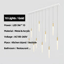 GobekUsa Luxe Gold Tube Chandelier for Dining & Bedroom Lighting
