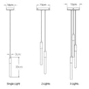 GobekUsa Luxe Gold Tube Chandelier for Dining & Bedroom Lighting